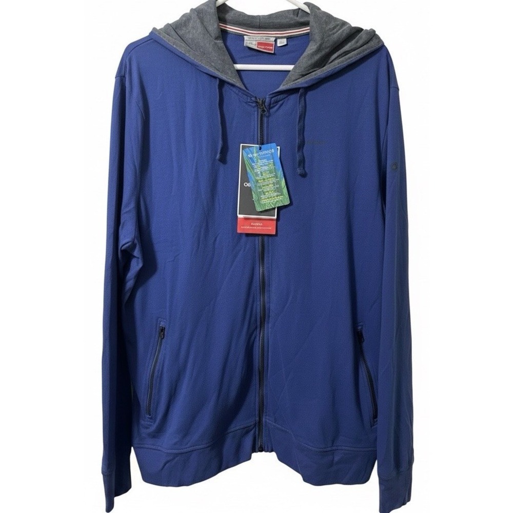 Craghoppers NosiLife Tilpa Hooded Jacket Mens XXL Lapis Blue Cotton Blend Hoodie